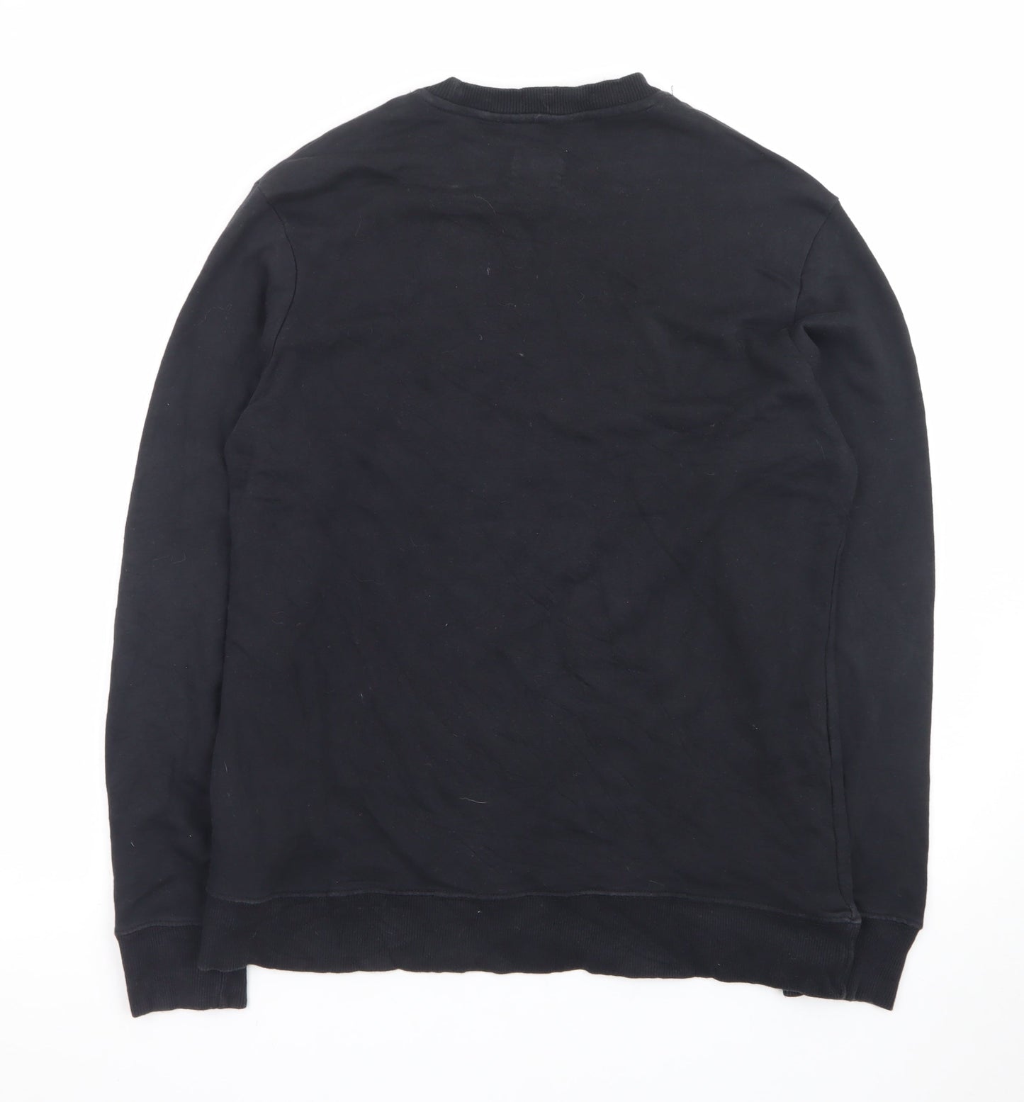 Champion Mens Black Medium Crew Neck Pullover Sweatshirt