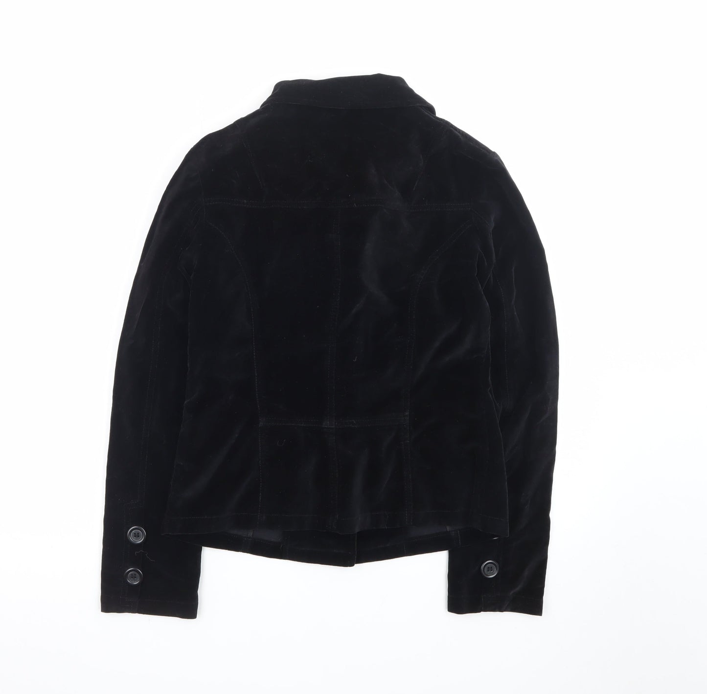 Foxhole Women’s Black Velvet Tailored Blazer Size 10 Classic Jacket