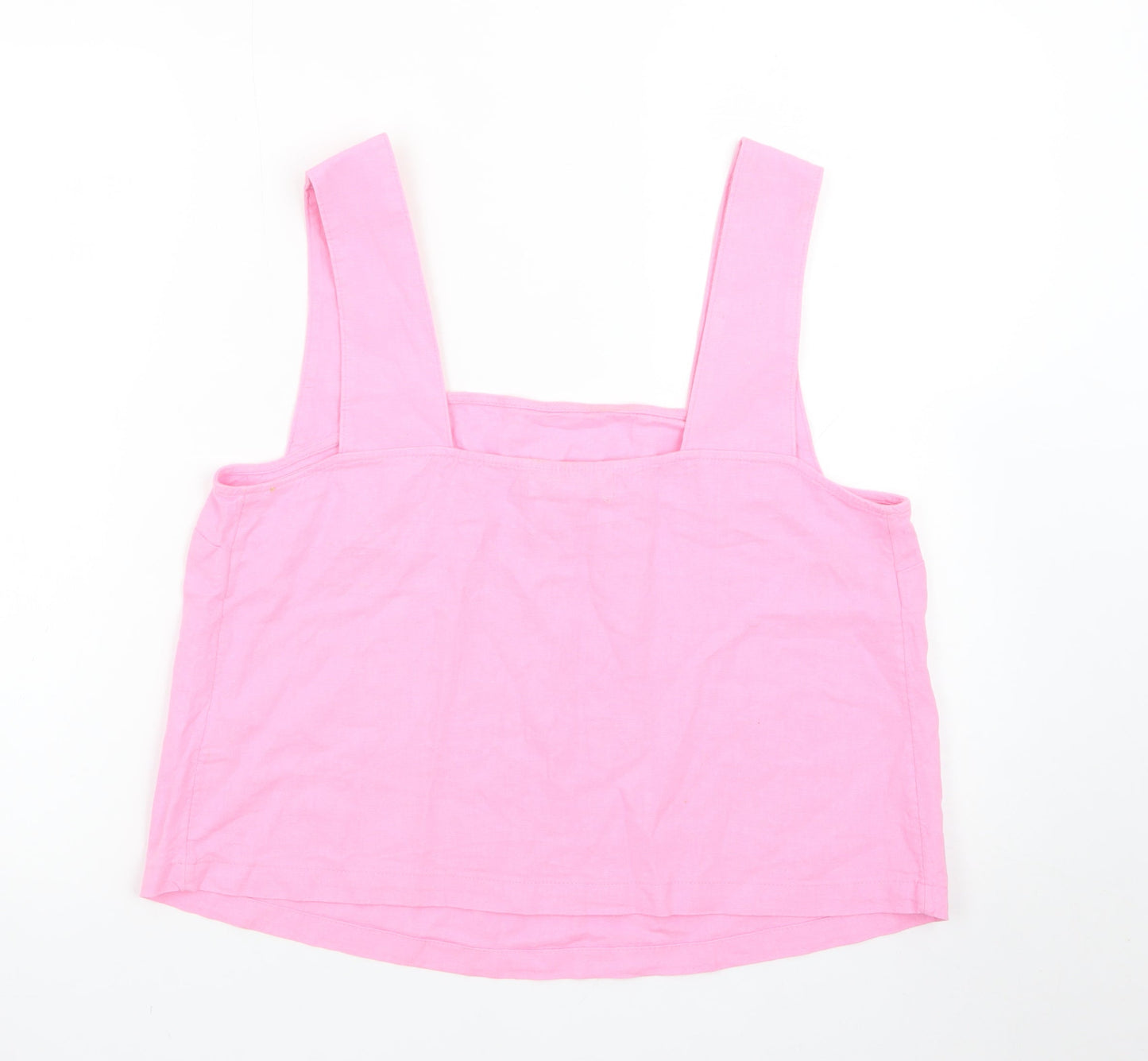 Marks and Spencer Women's Pink Linen Camisole Tank Top Size 12