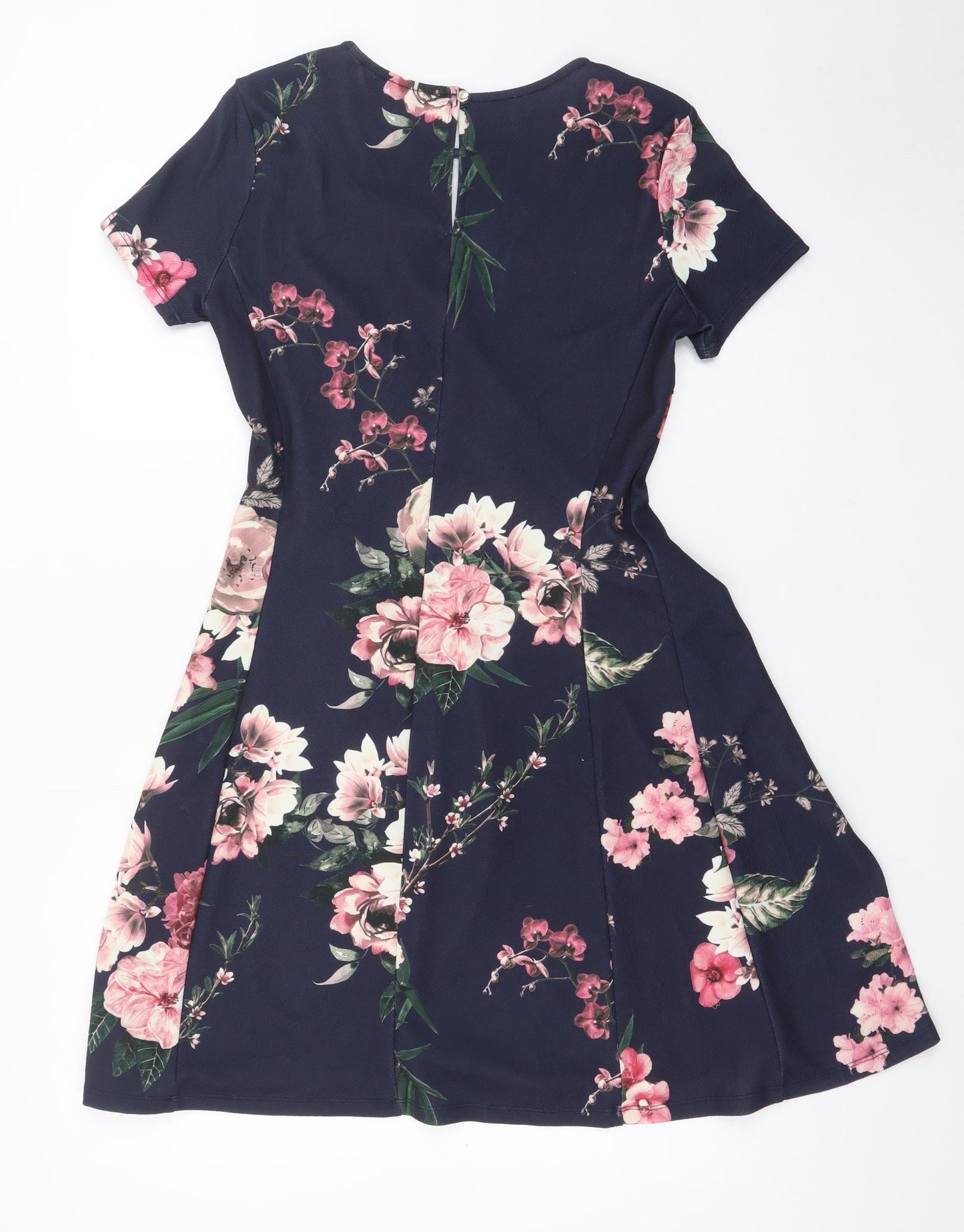 Dorothy Perkins Women's Blue Floral A-Line Dress Size 10