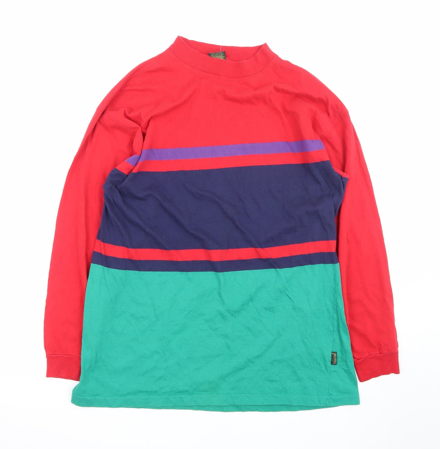 Cross Creek Men's Multicoloured Long Sleeve Crew Neck T-Shirt XL
