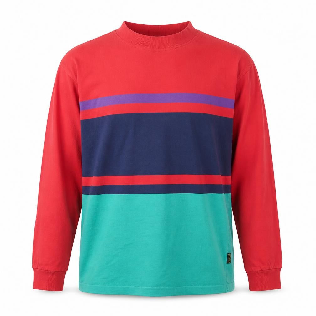 Cross Creek Men's Multicoloured Long Sleeve Crew Neck T-Shirt XL