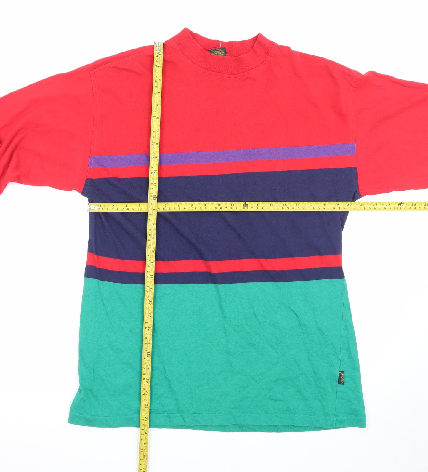 Cross Creek Men's Multicoloured Long Sleeve Crew Neck T-Shirt XL