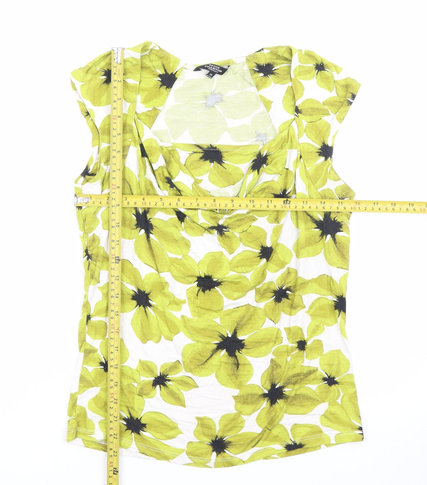 Debenhams Petite Floral Cowl Neck Blouse Top Women’s Size 14