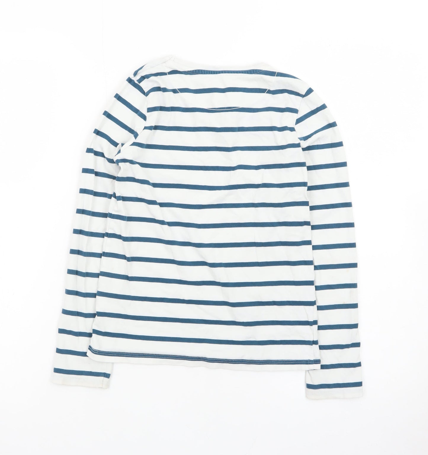 John Lewis Girls Blue Stripe Long Sleeve Cotton T-Shirt Age 10 Years
