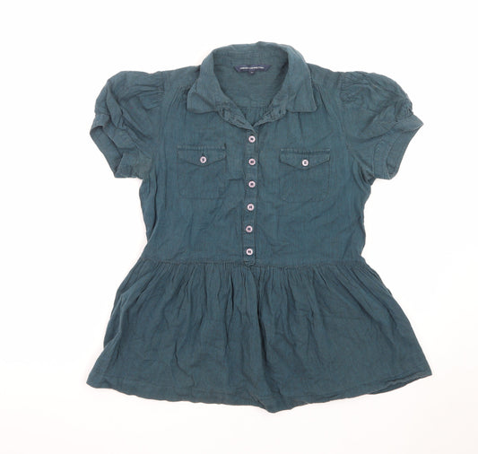 Prewornwholesale purple cropped slim fit active T-shirt with short sleeves and a high neckline.