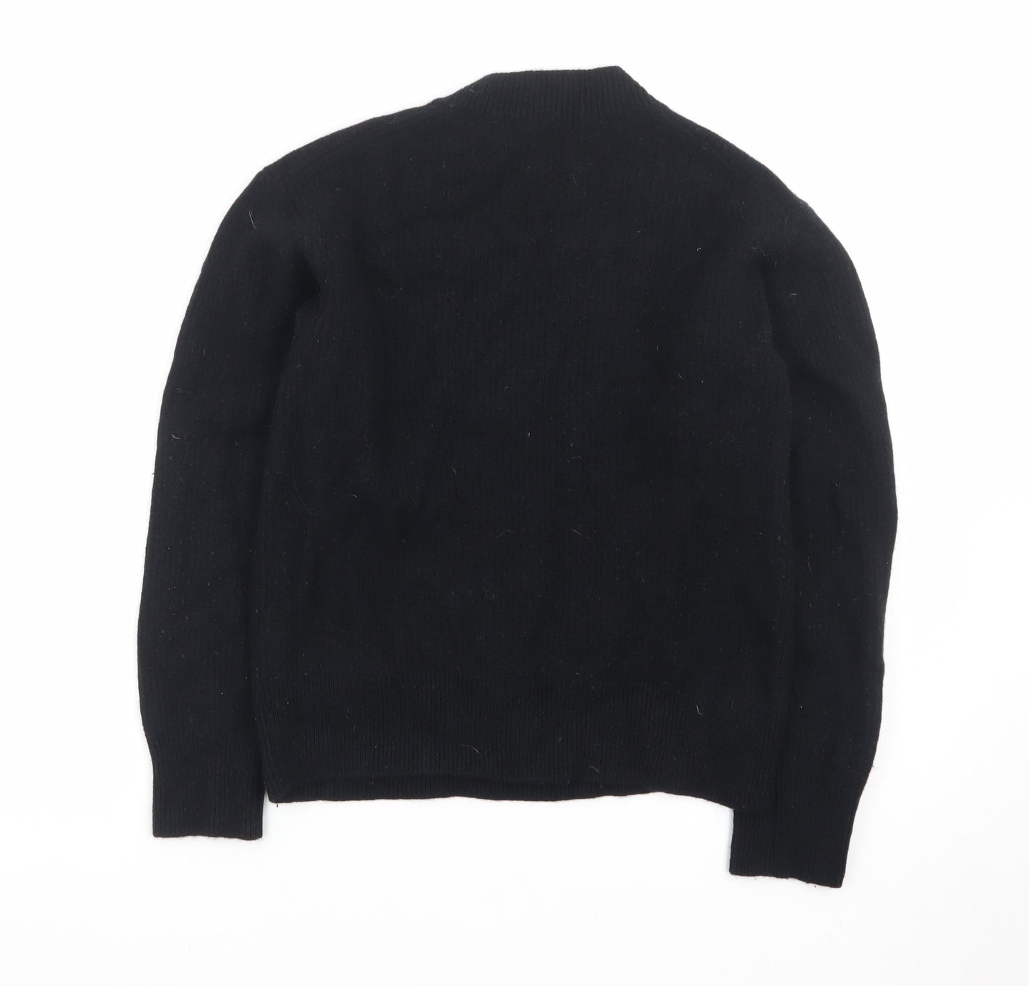 Uniqlo Men’s Black Wool Crew Neck Pullover Jumper Size S
