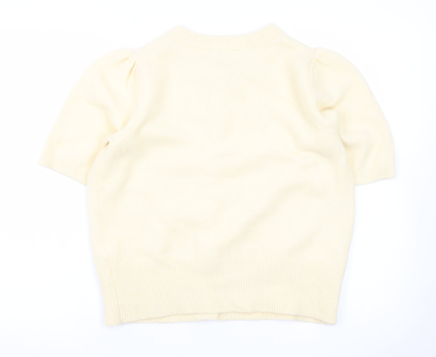 New Look Women’s Ivory Short Sleeve Puff Cardigan UK 12