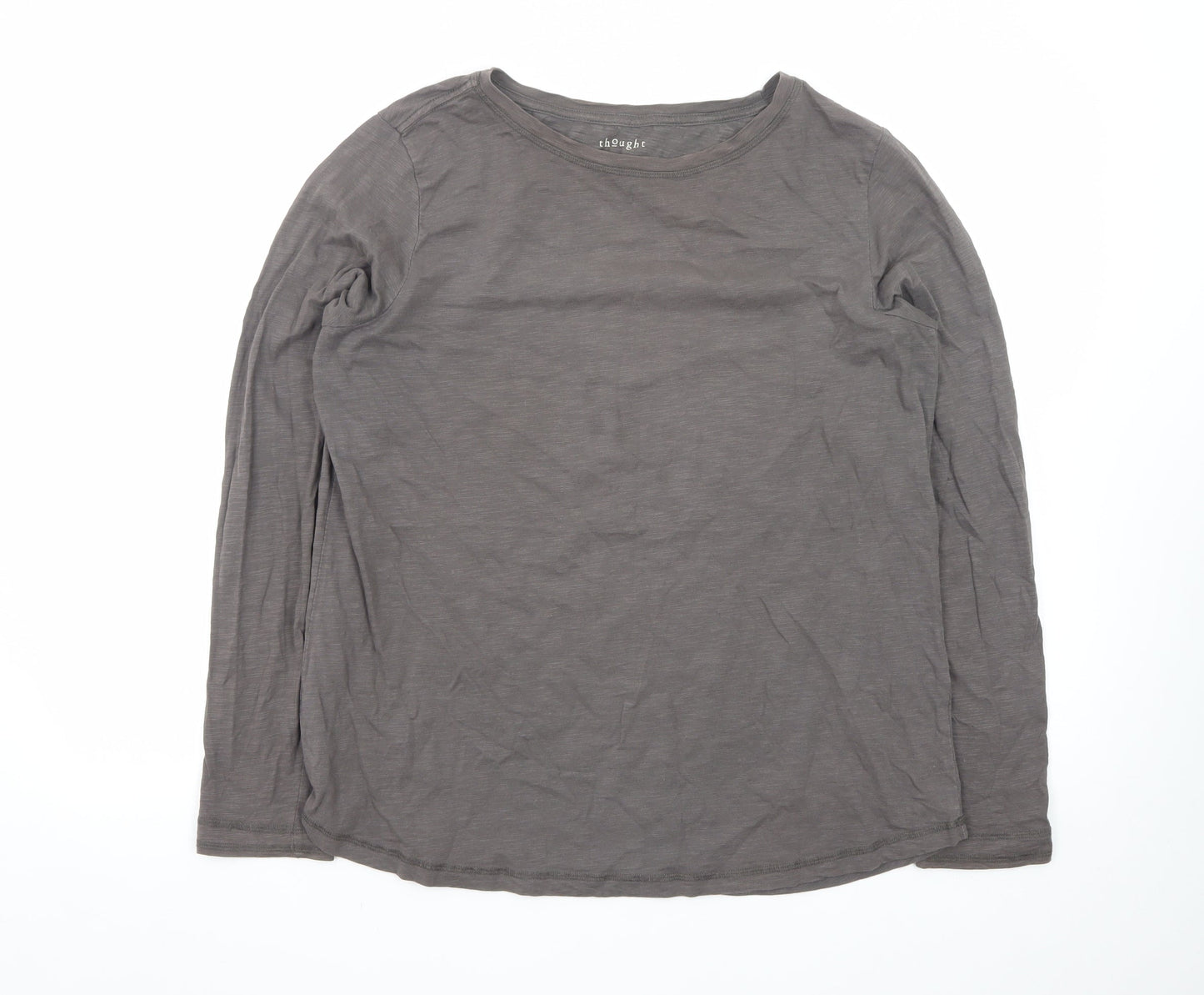 Thought Women’s Grey Organic Cotton Long Sleeve T-Shirt Size 16