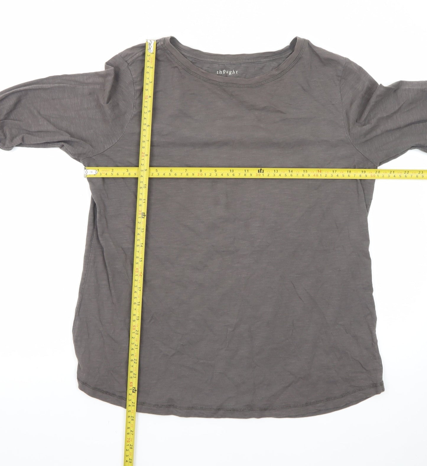 Thought Women’s Grey Organic Cotton Long Sleeve T-Shirt Size 16