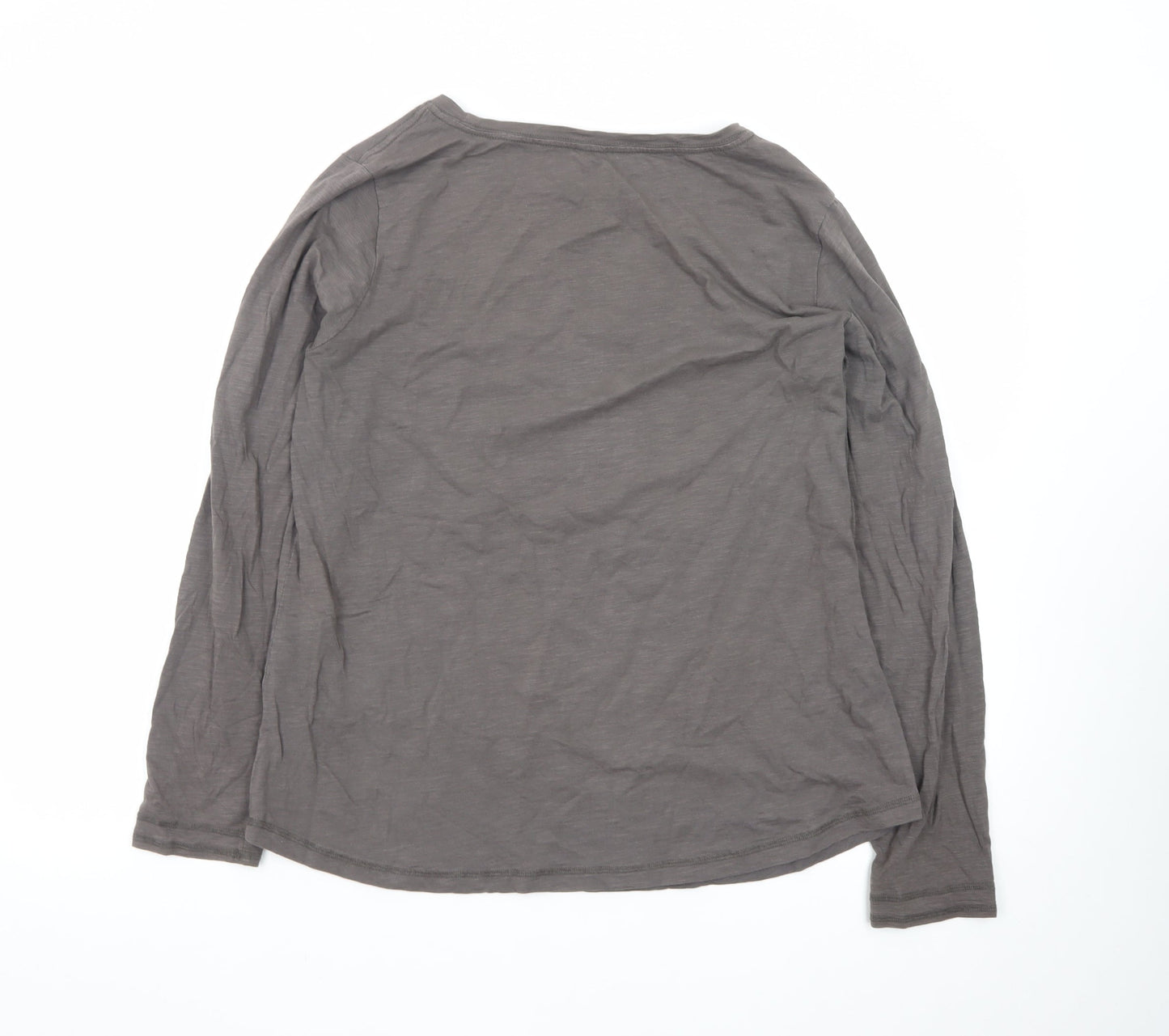 Thought Women’s Grey Organic Cotton Long Sleeve T-Shirt Size 16