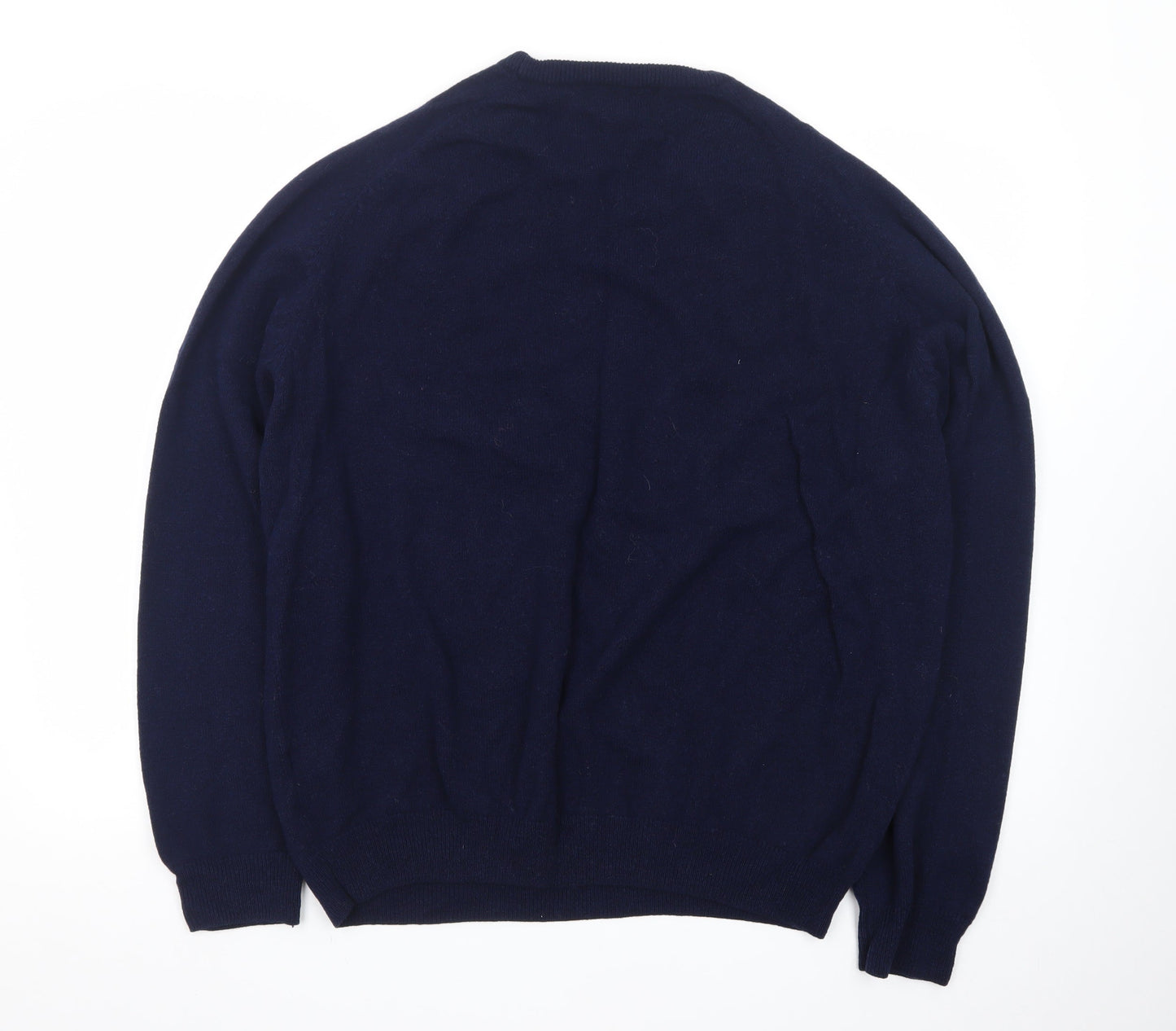 Marks and Spencer Mens Blue Lambswool Regular Fit Jumper XXL