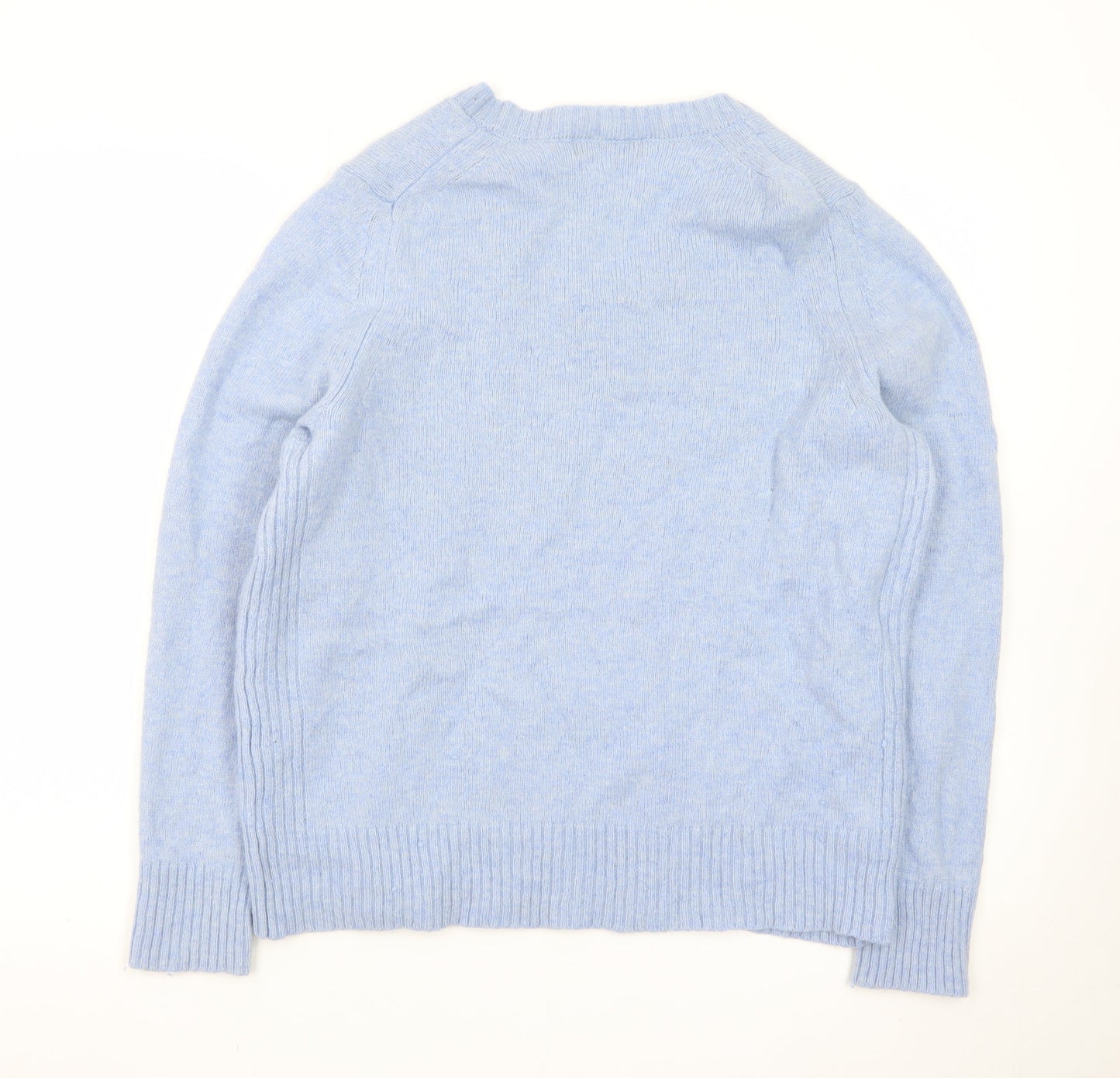 Marks and Spencer Women Blue V-Neck Cashmere Jumper Size 18