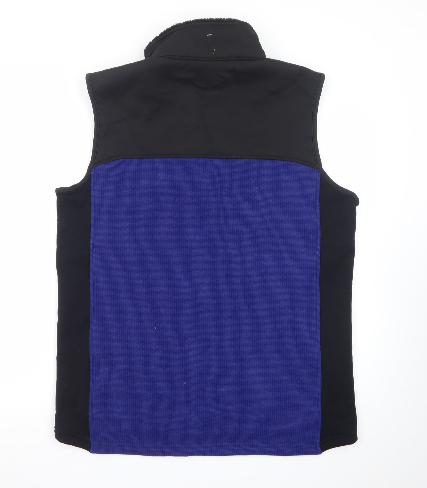 L.L.Bean Men's Blue Black Fleece Bodywarmer Gilet Vest Size L Regular