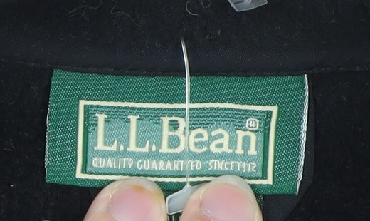 L.L.Bean Men's Blue Black Fleece Bodywarmer Gilet Vest Size L Regular