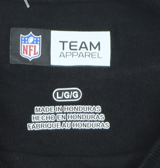 NFL Team Apparel Men's Black Carolina Panthers Long Sleeve T-Shirt Size L