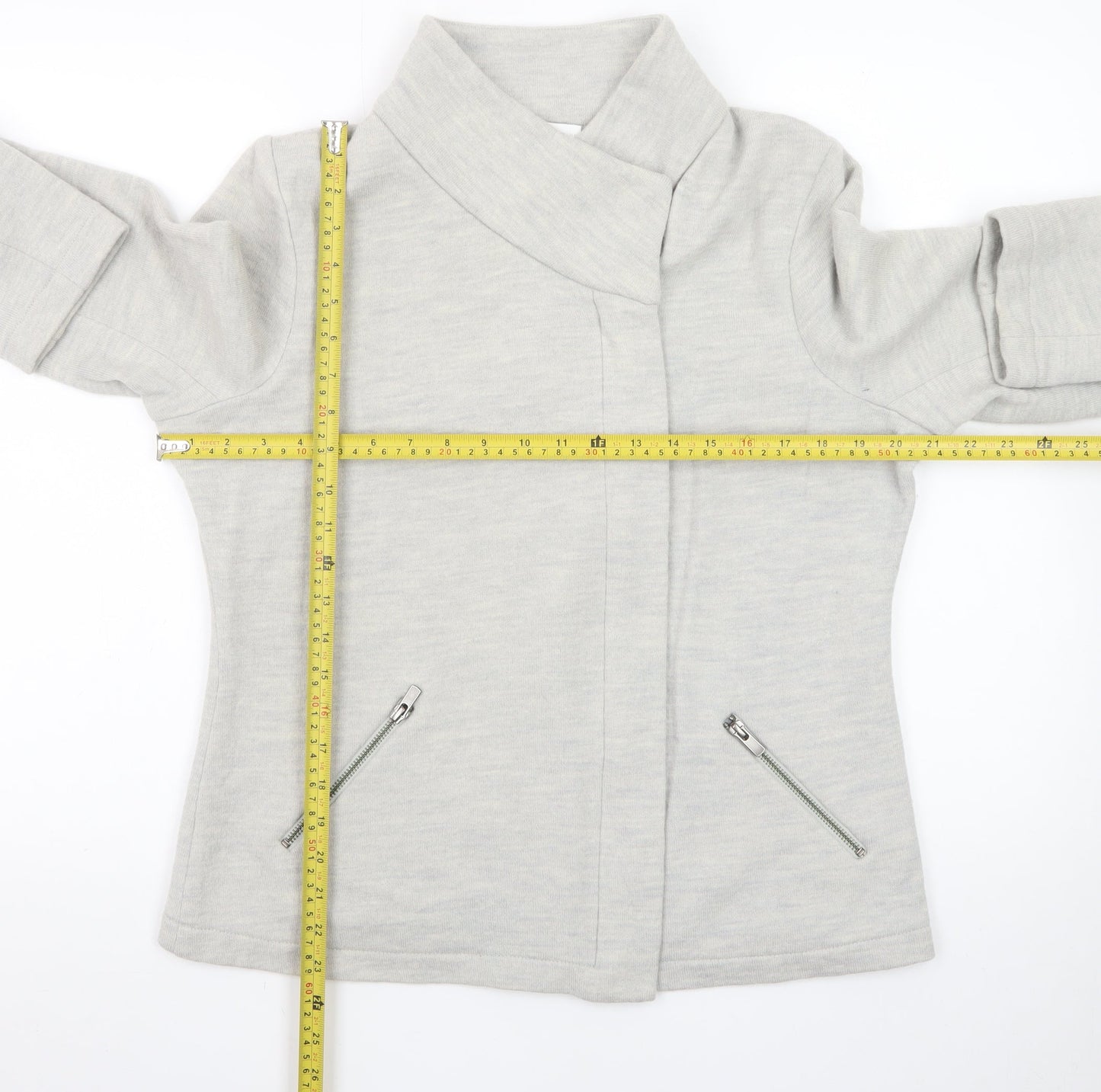 The White Company Women's Grey Wool Short Jacket Size 16