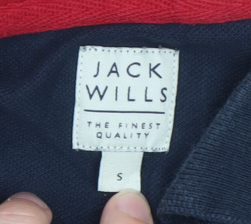 Jack Wills Men's Blue Small Slim Fit Cotton Polo Shirt