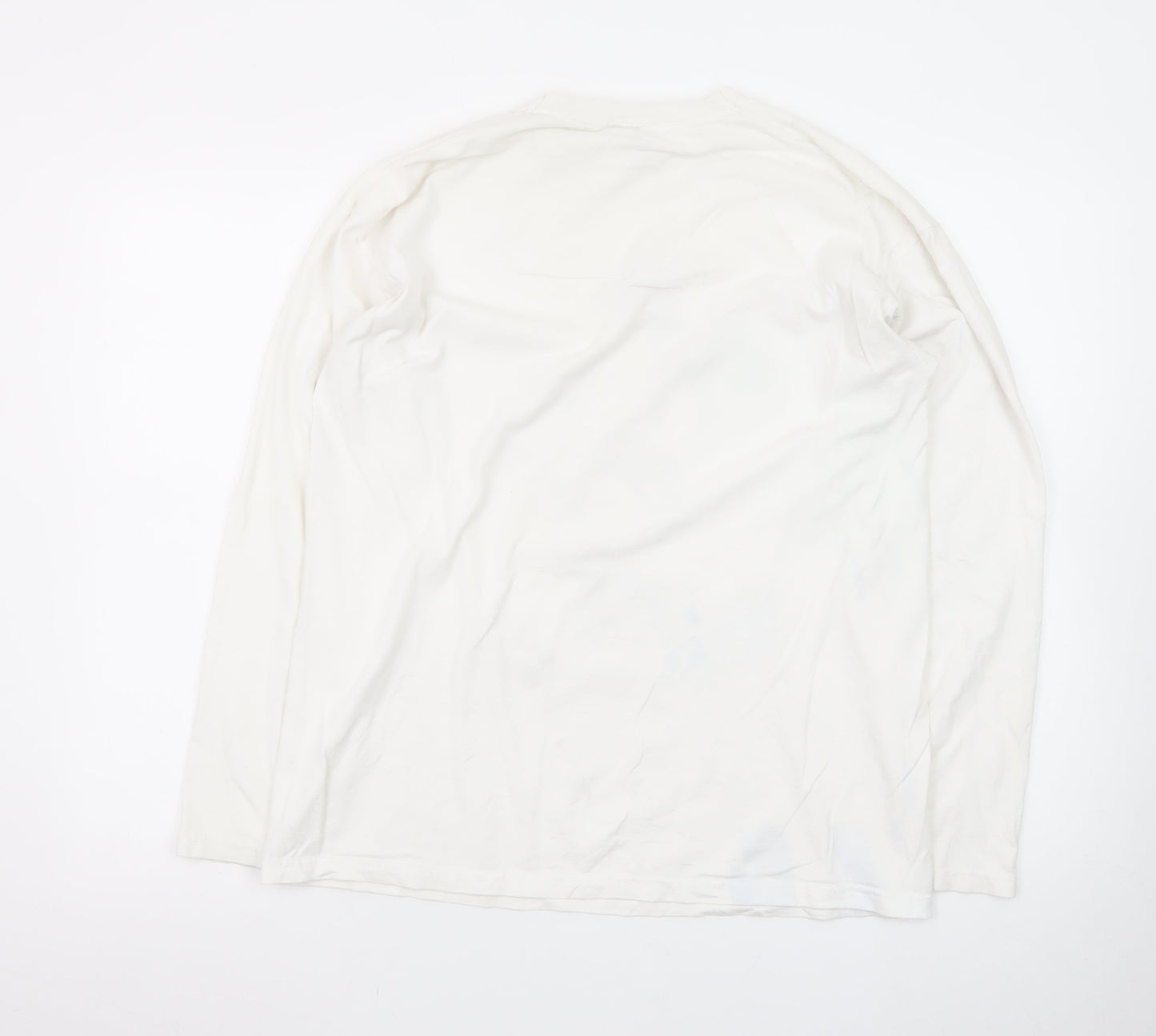 Disney Women’s White Long Sleeve Mickey Mouse Cotton T-Shirt M