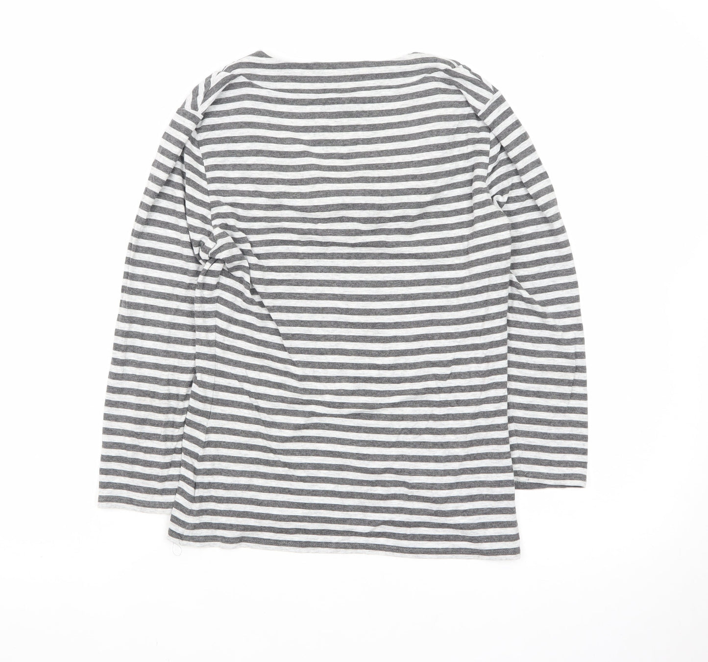 Phase Eight Women’s Grey Striped Cowl Neck Jersey Top Size 12