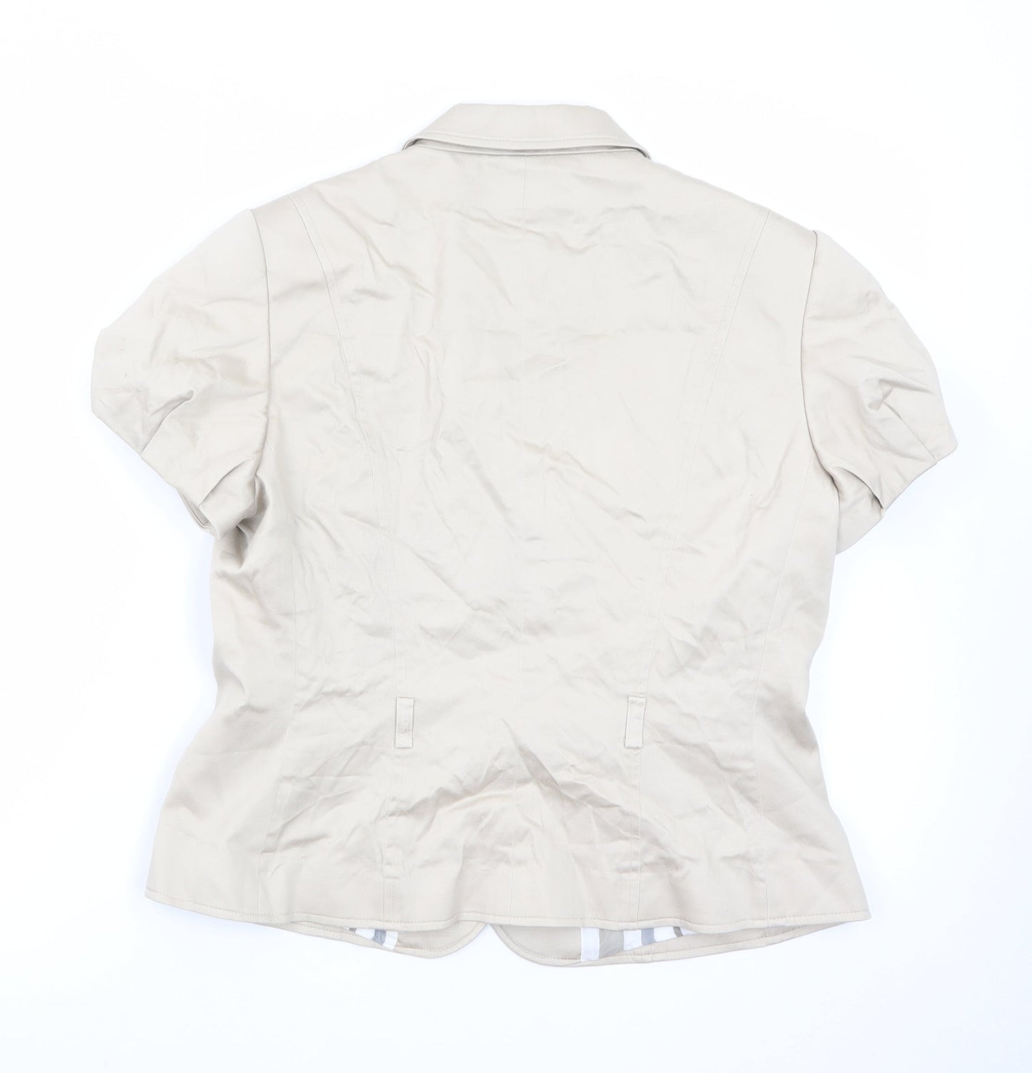 Paul Costelloe Dressage Women's Beige Short Sleeve Suit Jacket UK 12