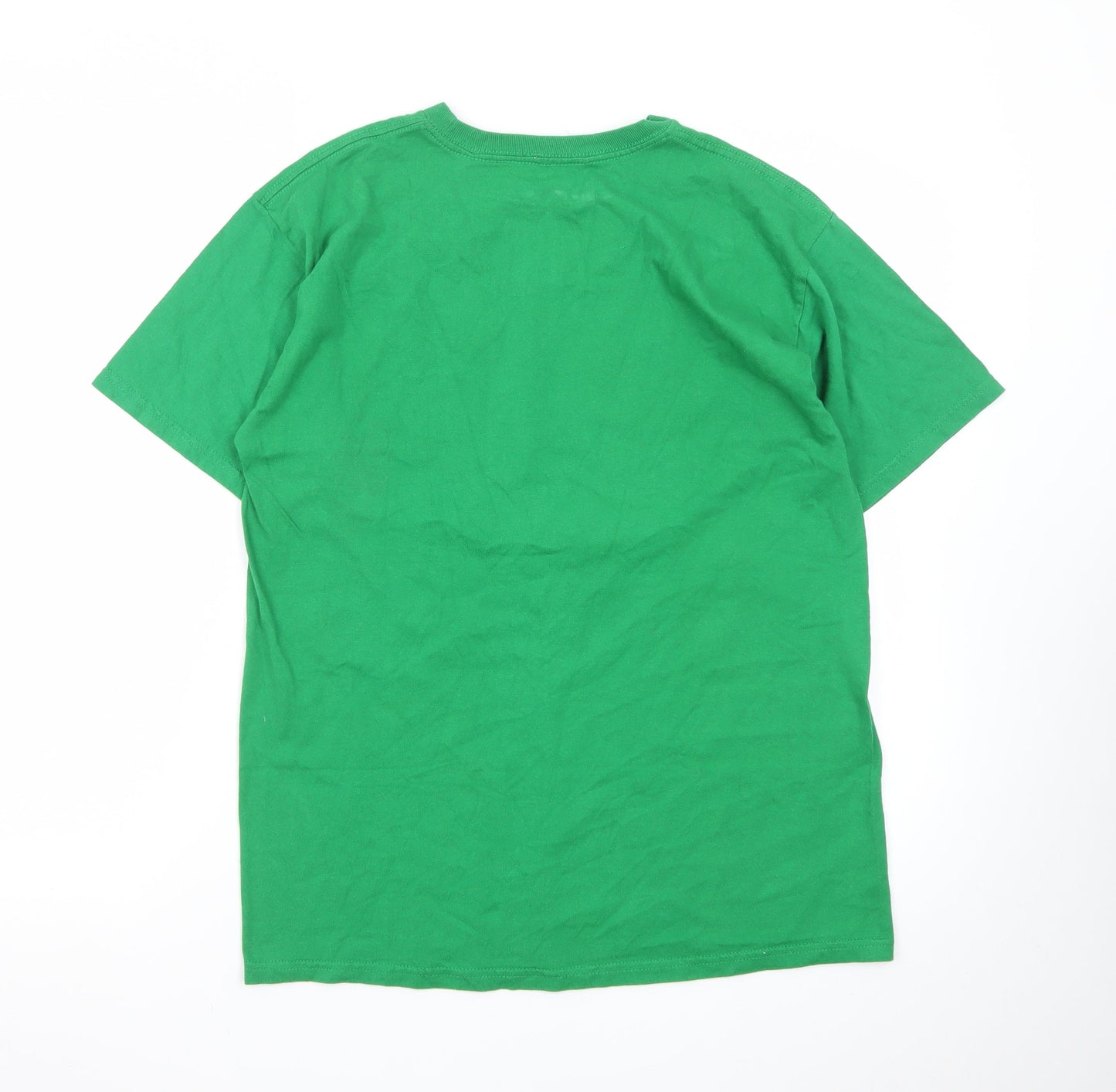Hurley Men's Green Graphic Print Cotton Short Sleeve T-Shirt M
