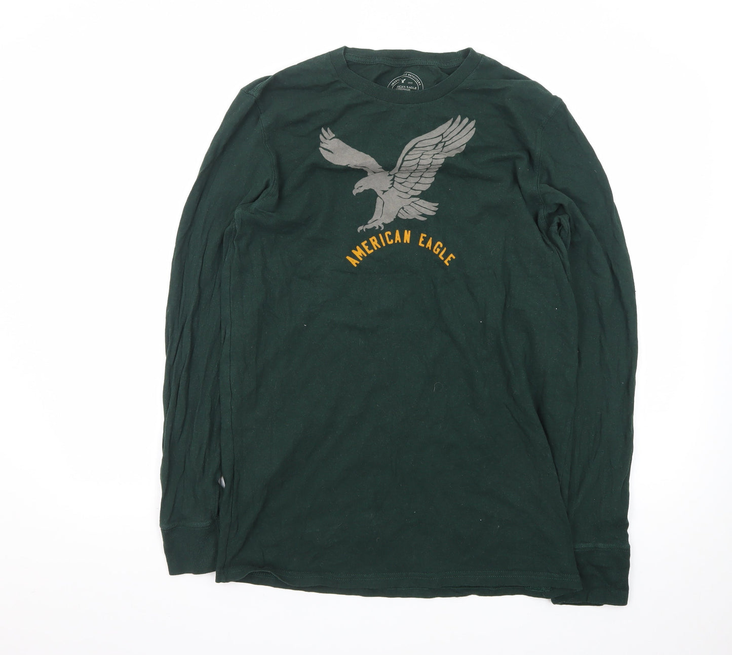 American Eagle Men’s Green Long Sleeve Athletic Fit T-Shirt MT