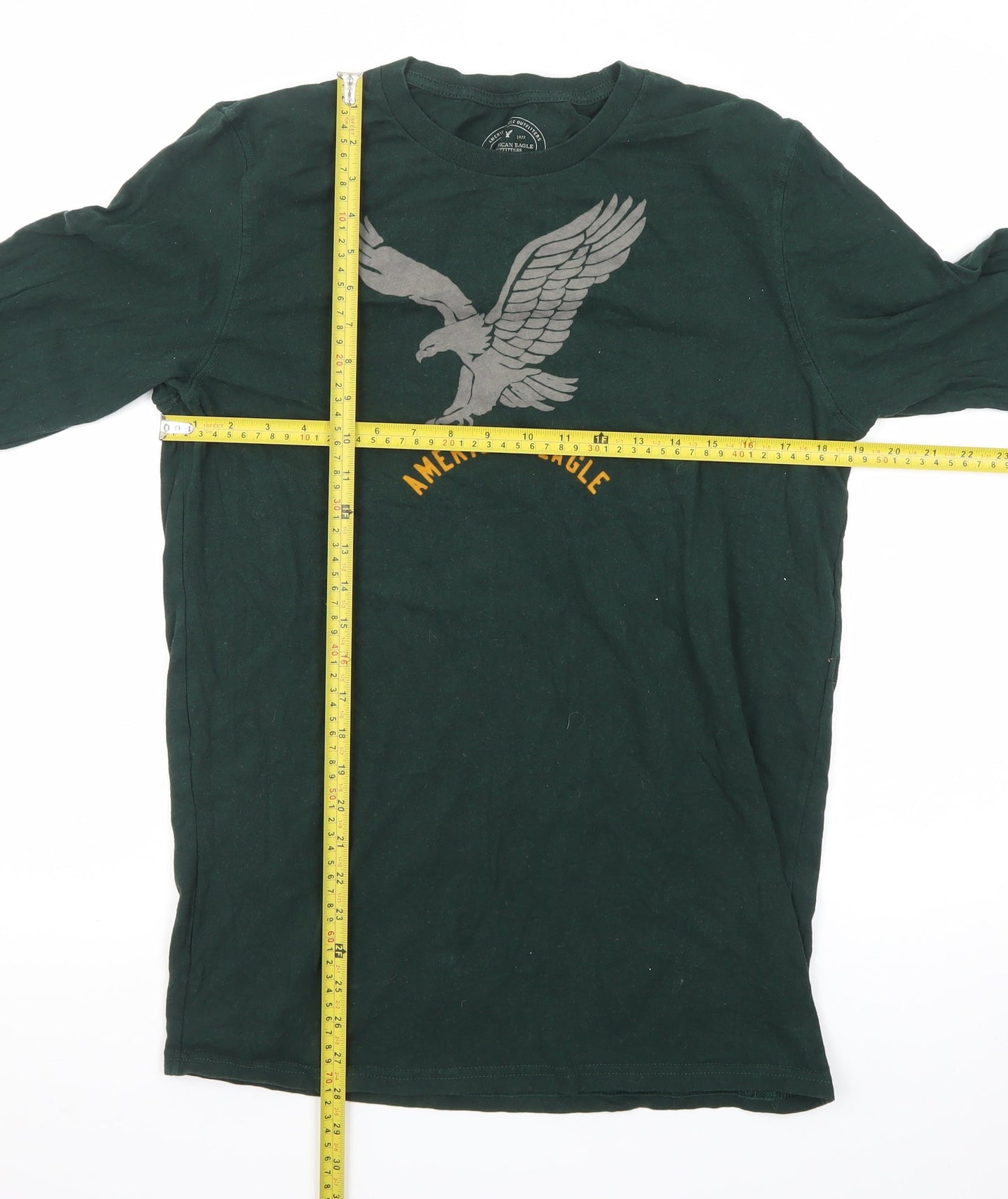 American Eagle Men’s Green Long Sleeve Athletic Fit T-Shirt MT