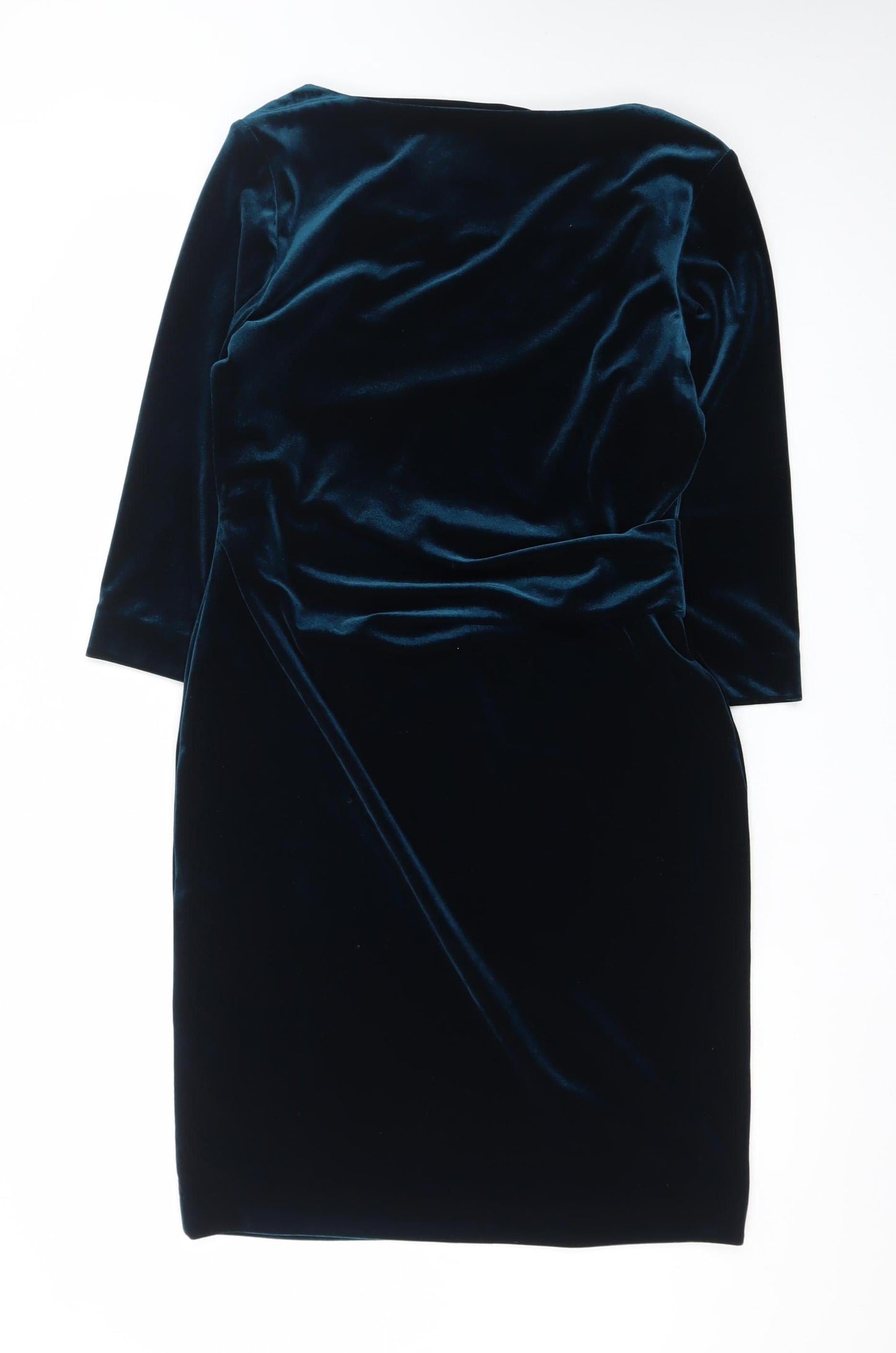 Precis Petite Women Blue Velvet Sheath Dress Size 12