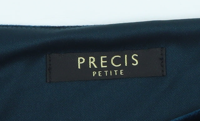 Precis Petite Women Blue Velvet Sheath Dress Size 12