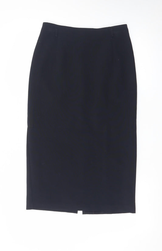 Marks and Spencer Women Black Size 8 Pencil Skirt Knee Length Workwear