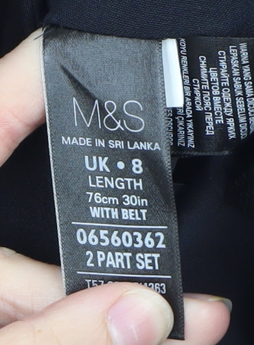 Marks and Spencer Women Black Size 8 Pencil Skirt Knee Length Workwear