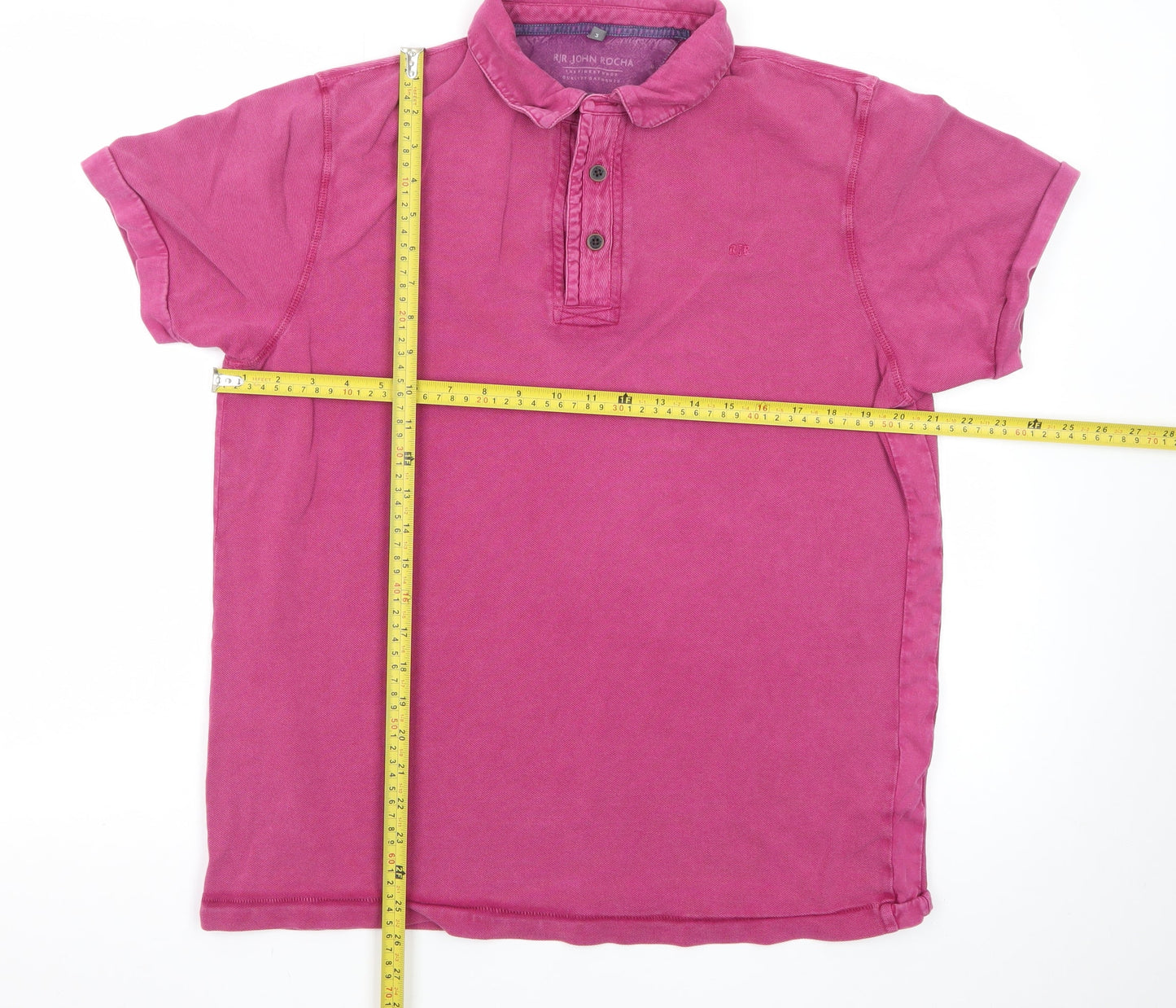 RJR John Rocha Men's Pink Short Sleeve Cotton Polo Shirt Size M