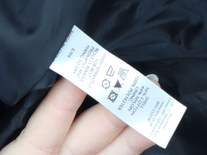 BHS Womens Black Military Style Belted Jacket Size 16