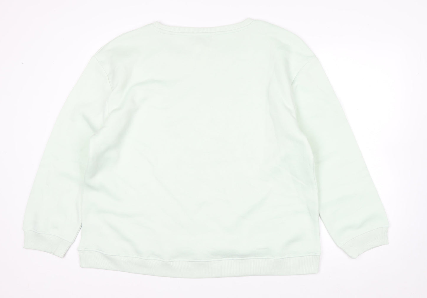 Bonmarché Women’s Mint Green Star Sweatshirt Size 18 Polyester Cotton Blend