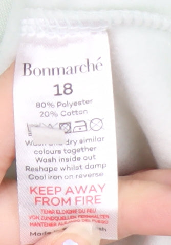 Bonmarché Women’s Mint Green Star Sweatshirt Size 18 Polyester Cotton Blend