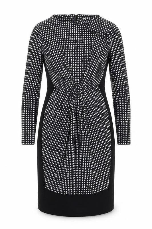 L.K. Bennett Women Black Geometric Sheath Dress Size 10