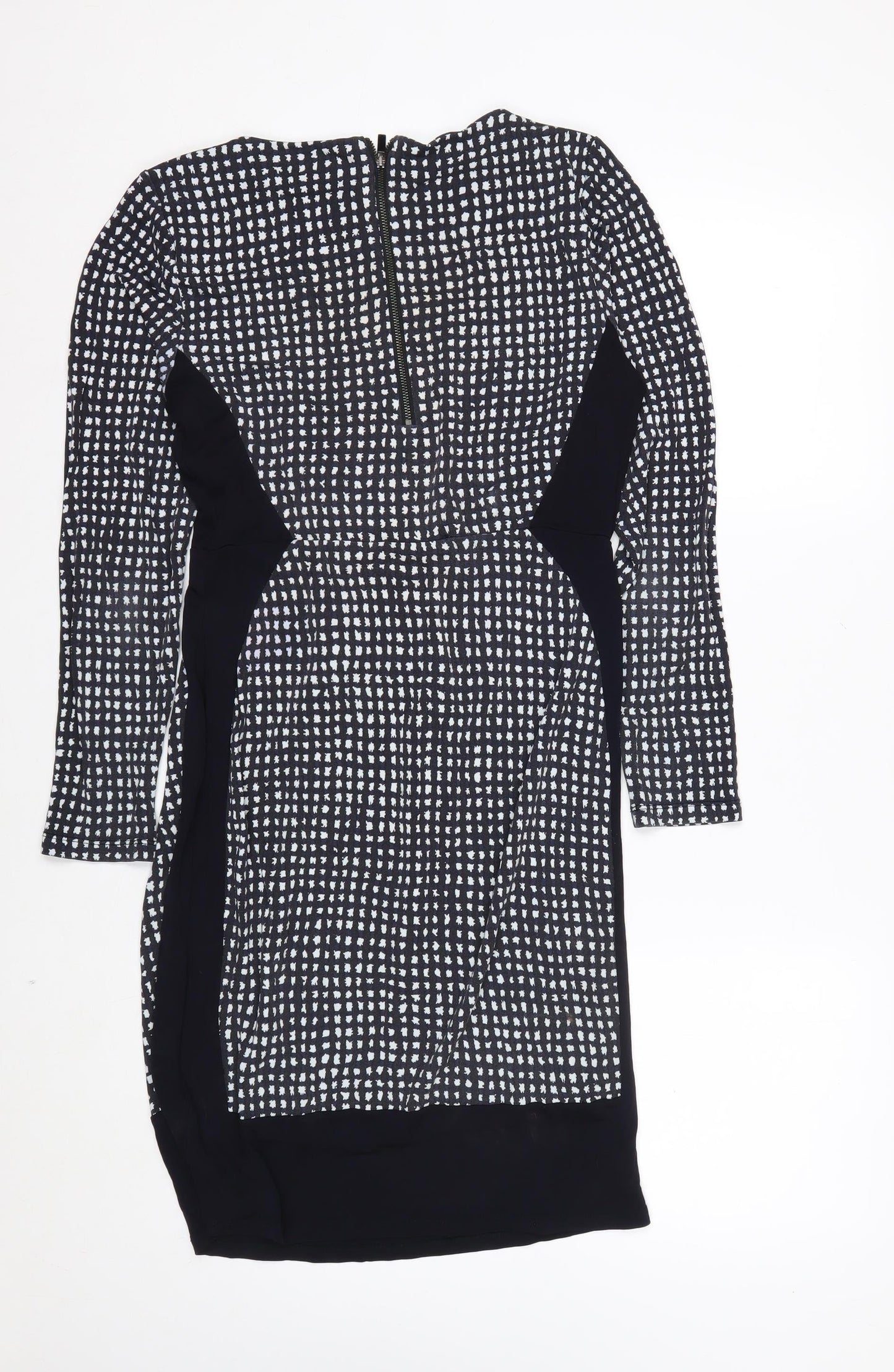 L.K. Bennett Women Black Geometric Sheath Dress Size 10