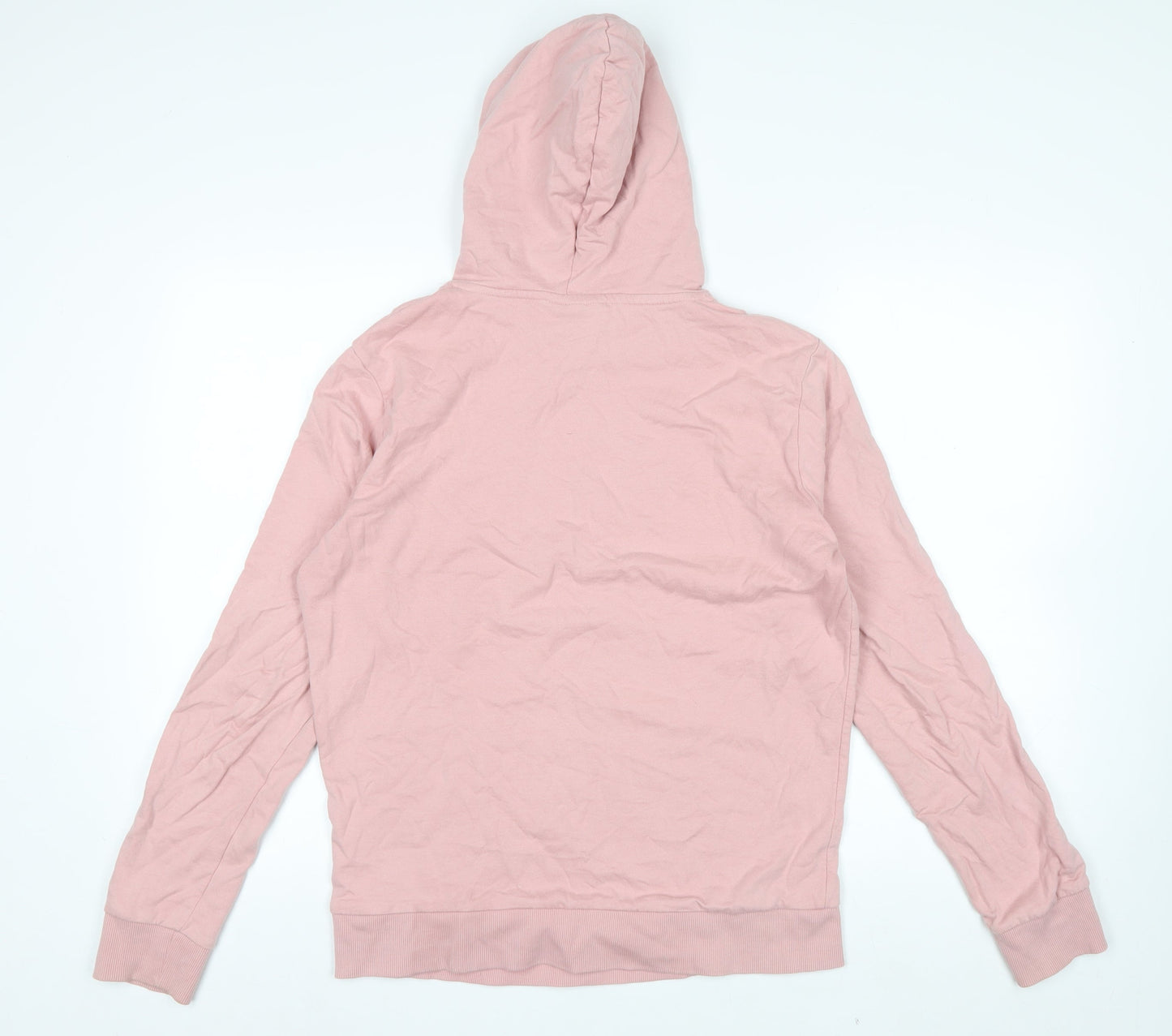 Closure London Womens Pink Small Pullover Hoodie Drawstring Cotton