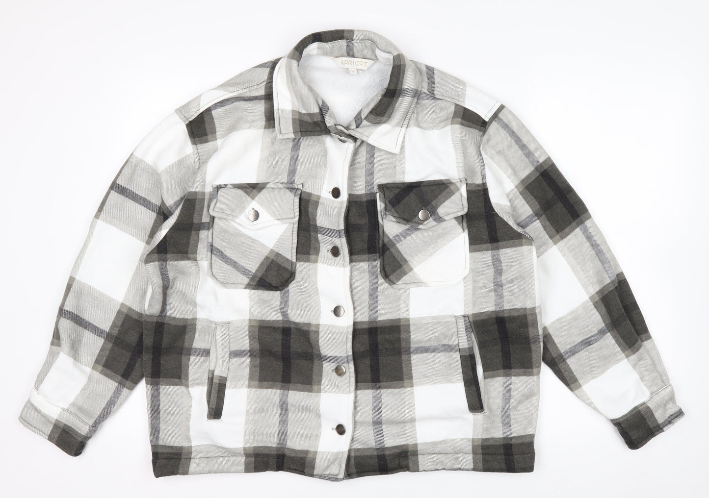 Apricot Men's Grey Check Flannel Jacket S Regular Fit