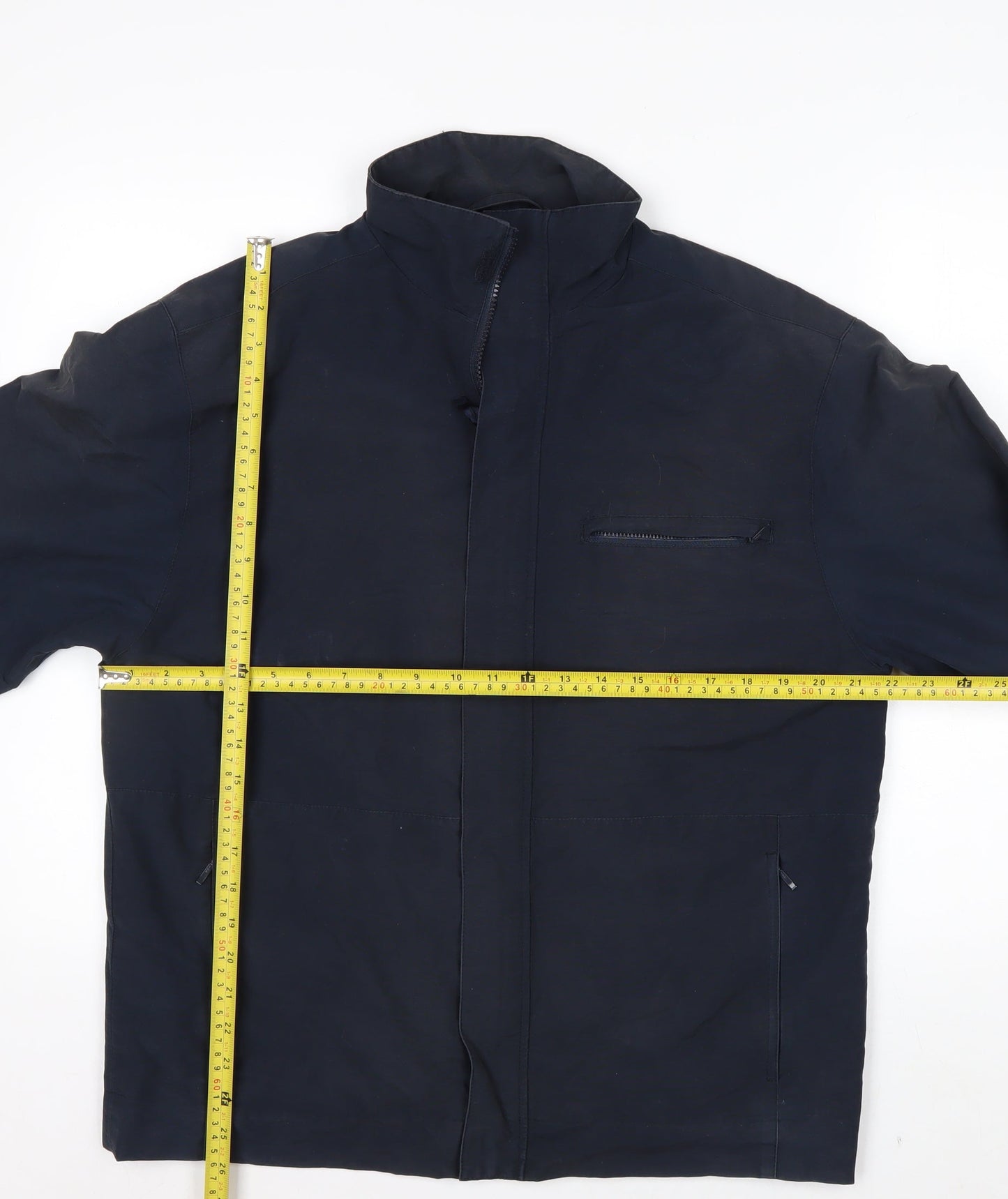 Debenhams Men's Blue Cotton Nylon Full Zip Jacket Size S