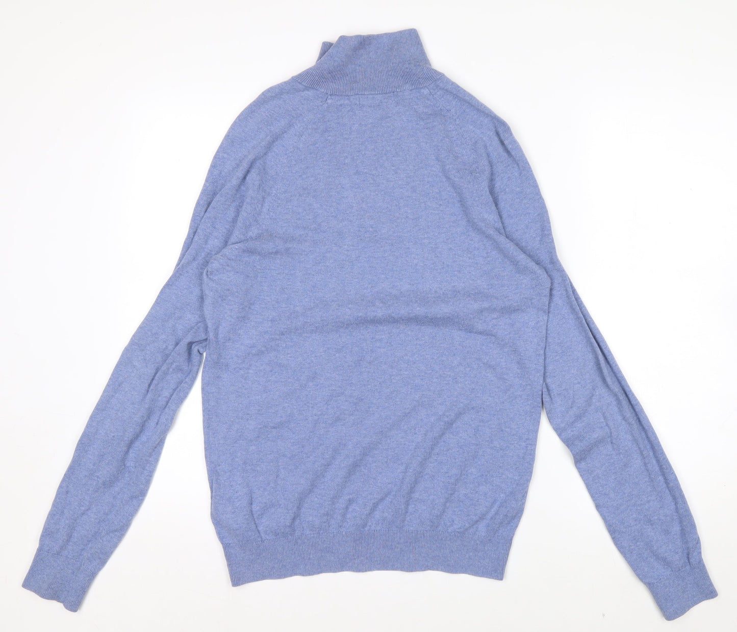 Henri Lloyd Men’s Blue Cotton 1/2 Zip High Neck Jumper Size S