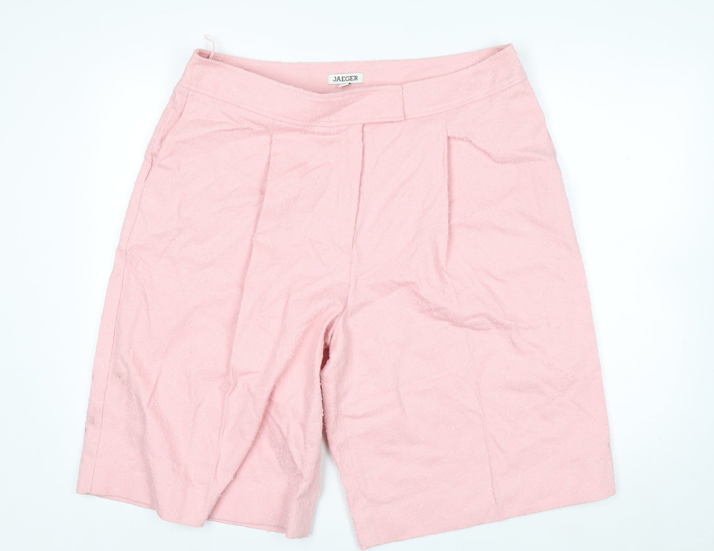 Jaeger Womens Pink Size 18 Bermuda Shorts Lined Cotton Blend