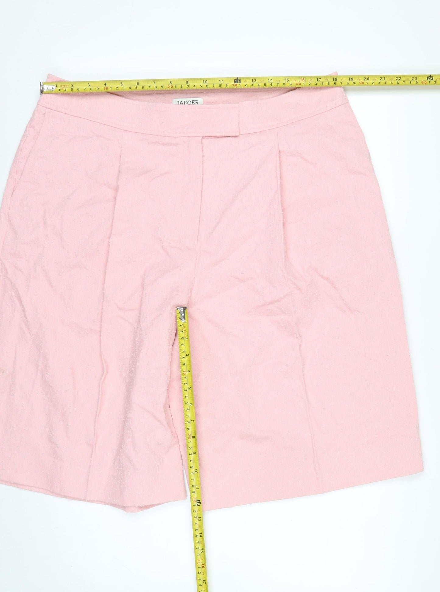 Jaeger Womens Pink Size 18 Bermuda Shorts Lined Cotton Blend