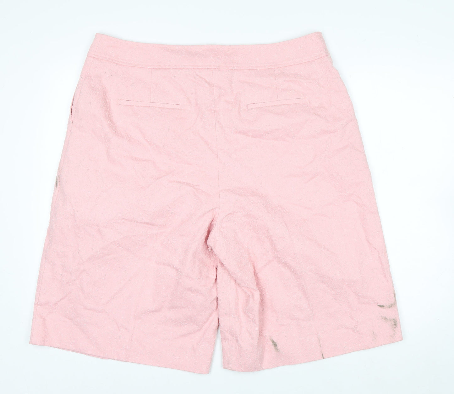 Jaeger Womens Pink Size 18 Bermuda Shorts Lined Cotton Blend