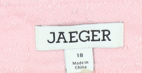 Jaeger Womens Pink Size 18 Bermuda Shorts Lined Cotton Blend