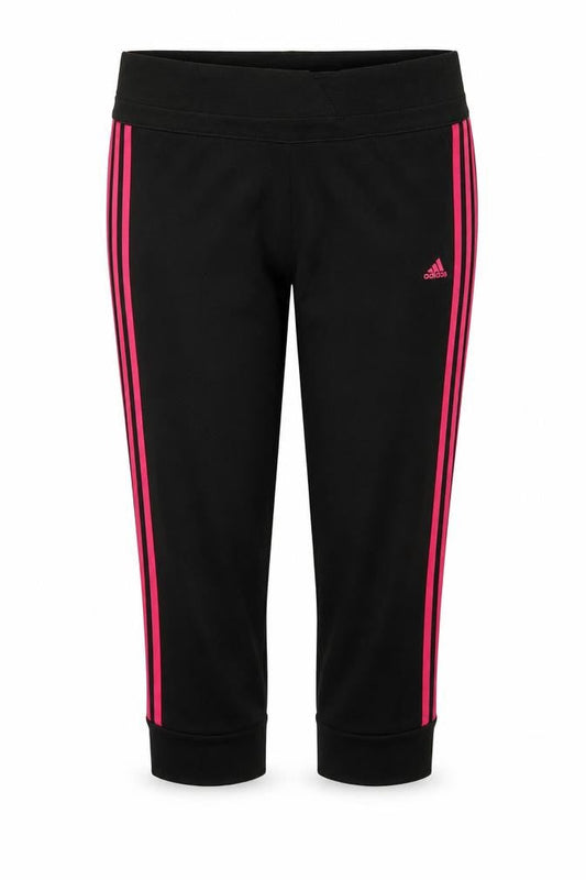 adidas Womens Black Jogger Trousers Size 12-14 Climalite Activewear