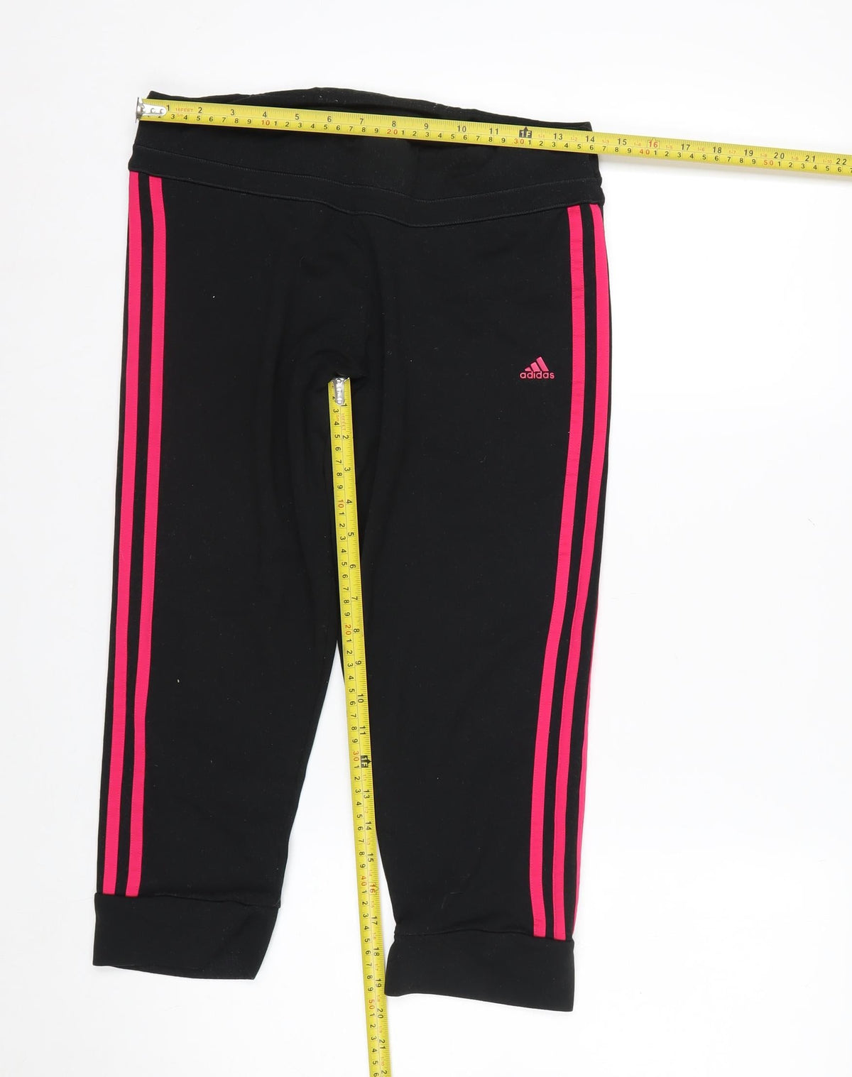 adidas Womens Black Jogger Trousers Size 12-14 Climalite Activewear
