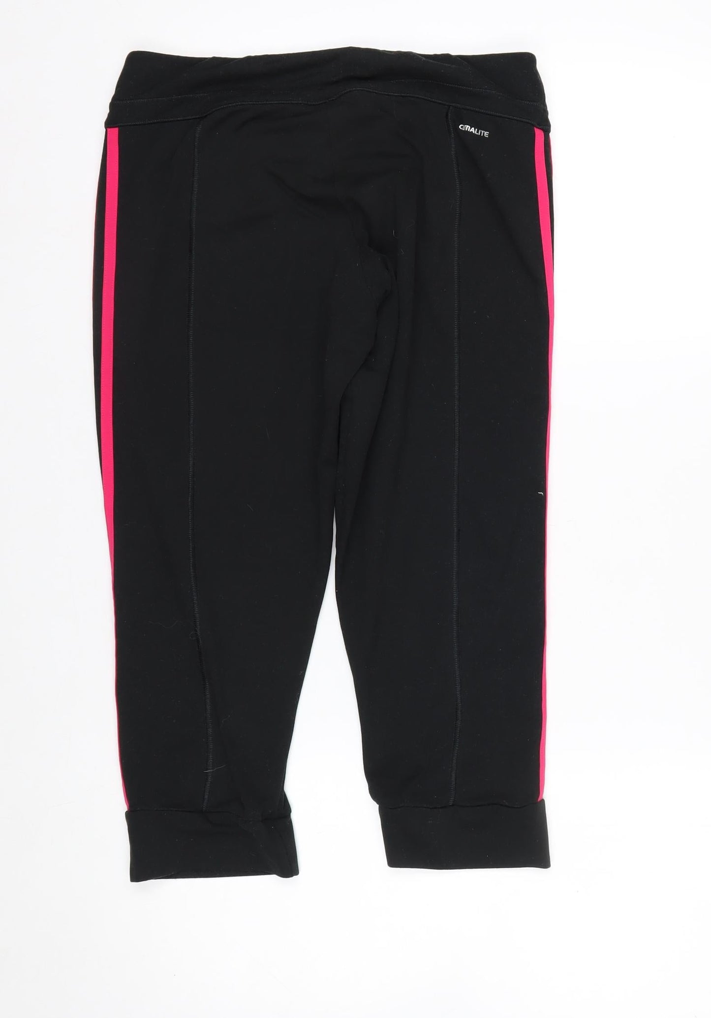 adidas Womens Black Jogger Trousers Size 12-14 Climalite Activewear