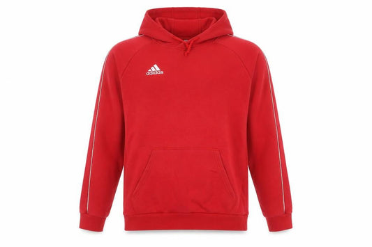 Adidas Men Red Pullover Hoodie Medium Fleece Lined Sportswear